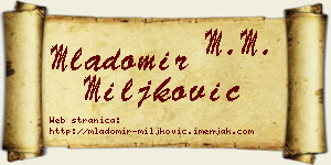 Mladomir Miljković vizit kartica